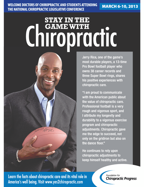 Super Bowl Champion NFL Wide Receiver Jerry Rice Endorses Chiropractic